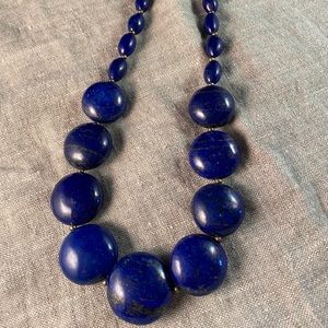 Chunky lapis necklace